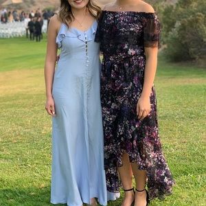 High Low Floral Off The Shoulder Dress